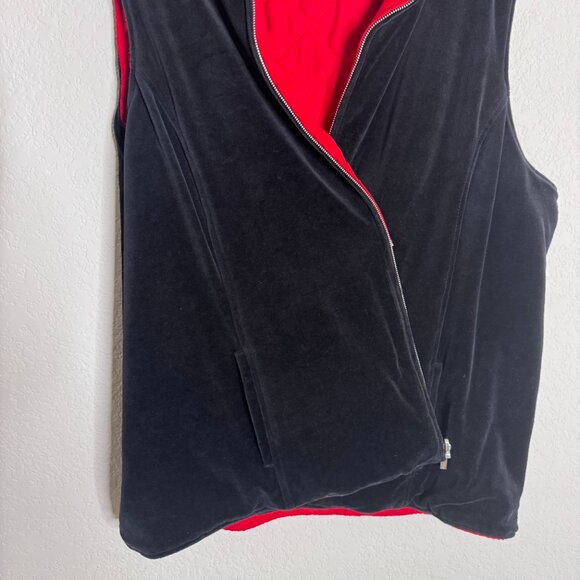 EUC Jones New York Signature Woman Quilted Vest Plus sz 3X Red Puffer Front Zip - Picture 9 of 13